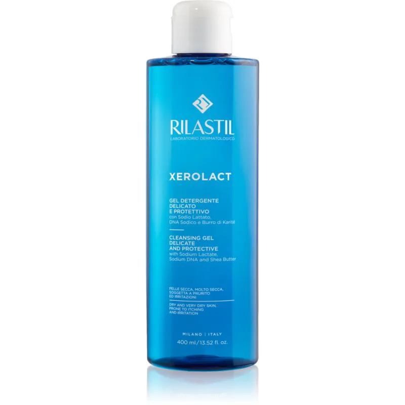 Rilastil Xerolact Cleansing Gel απαλό καθαριστικό τζελ για ξηρό έως πολύ ξηρό δέρμα 400 ml