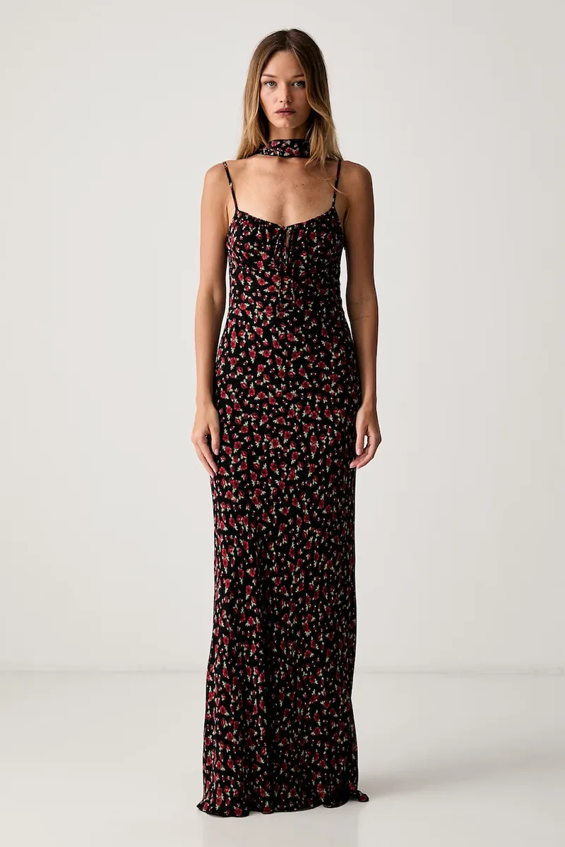 Le Privé φόρεμα από βισκόζη ROSELINE CHIFFON FLEUR