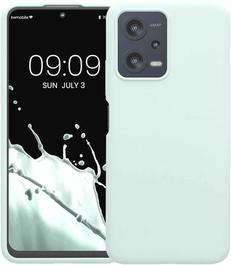 KWmobile Soft Flexible Rubber Cover - Θήκη Σιλικόνης Xiaomi Redmi Note 12 5G / Poco X5 - Cool Mint (60889.200)