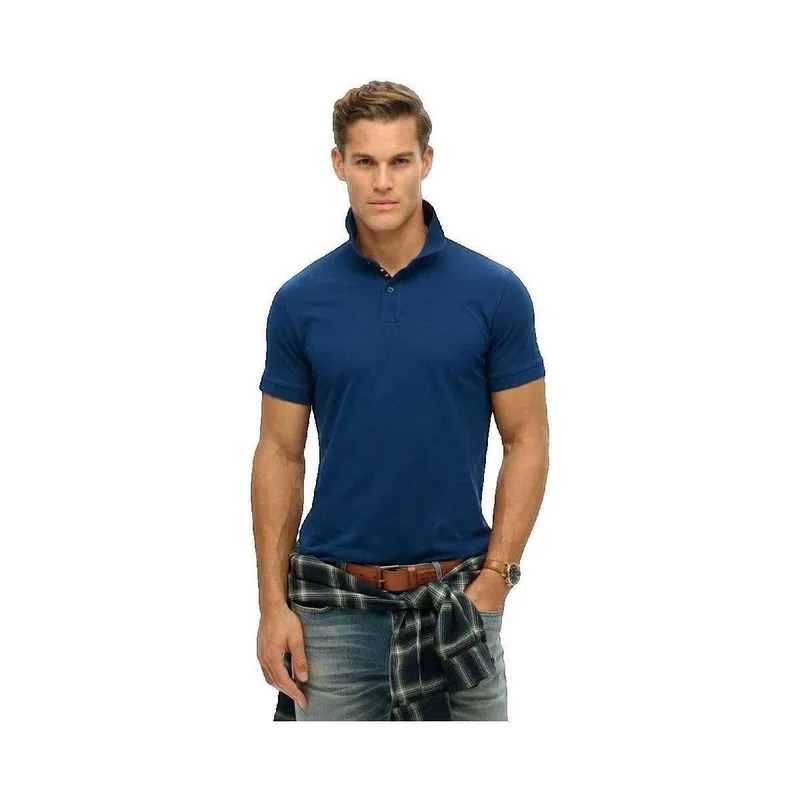 Πόλο με κοντά μανίκια Superdry Polo City Pique manches courtes bleu