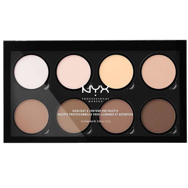 Nyx Professional Makeup Highlight & Contour Pro Palette Παλέτα Μακιγιάζ 8 Αποχρώσεων 1 Τεμάχιο