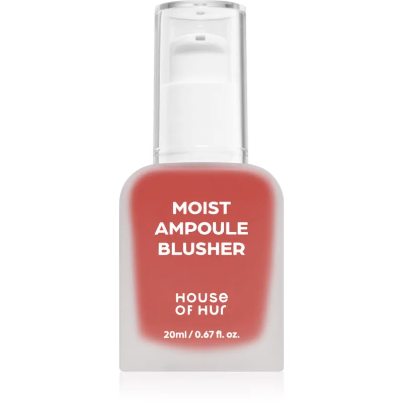 House of Hur Moist Ampoule Blusher υγρό ρουζ απόχρωση 05 Peach Coral 20 ml