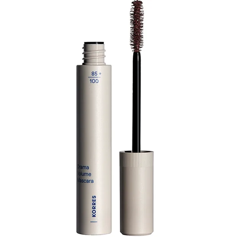 Korres Drama Volume Mascara με Ειδικά Σχεδιασμένο Βουρτσάκι που Προσφέρει Μεγάλες & Πυκνές Βλεφαρίδες για Εντυπωσιακό Βλέμμα 13ml - 02 Plum Brown