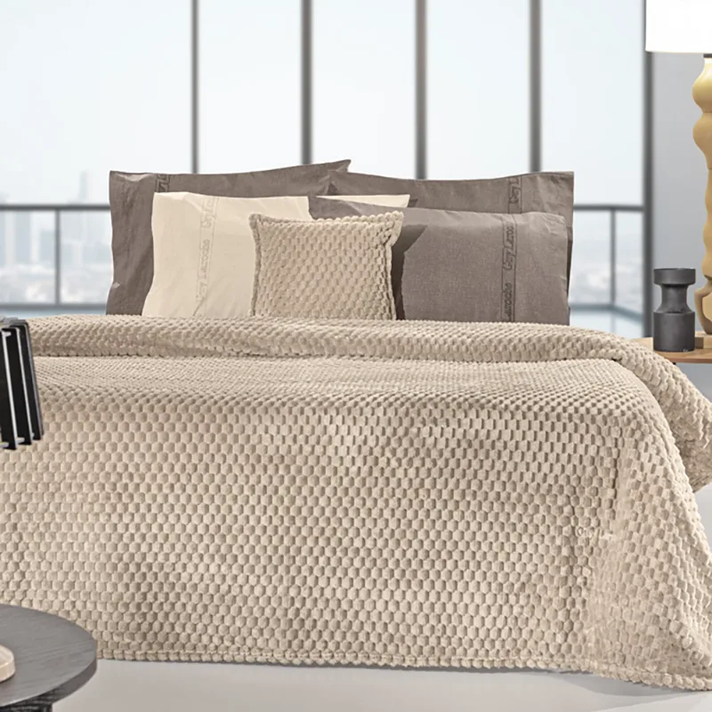 Κουβέρτα Fleece Υπέρδιπλη (Σετ) 220X240 Guy Laroche Smoothie Taupe (220x240)
