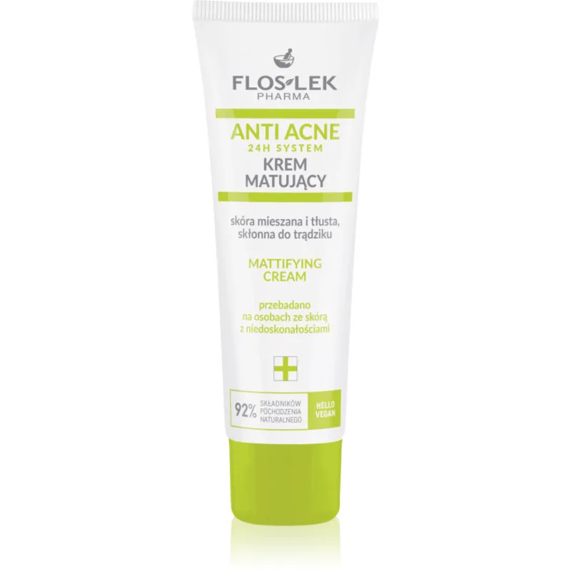 FlosLek Pharma Anti Acne ματ κρέμα για μικτή και λιπαρή επιδερμίδα 50 ml