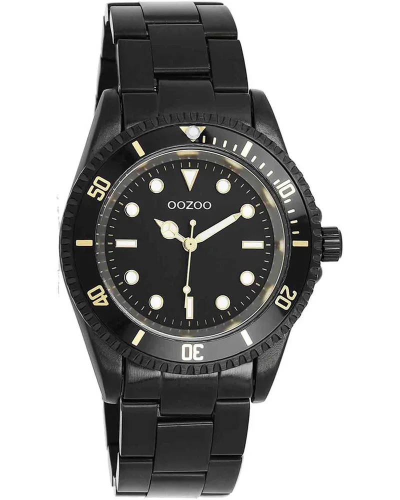 OOZOO Timepieces - C11149, Black case with Stainless Steel Bracelet