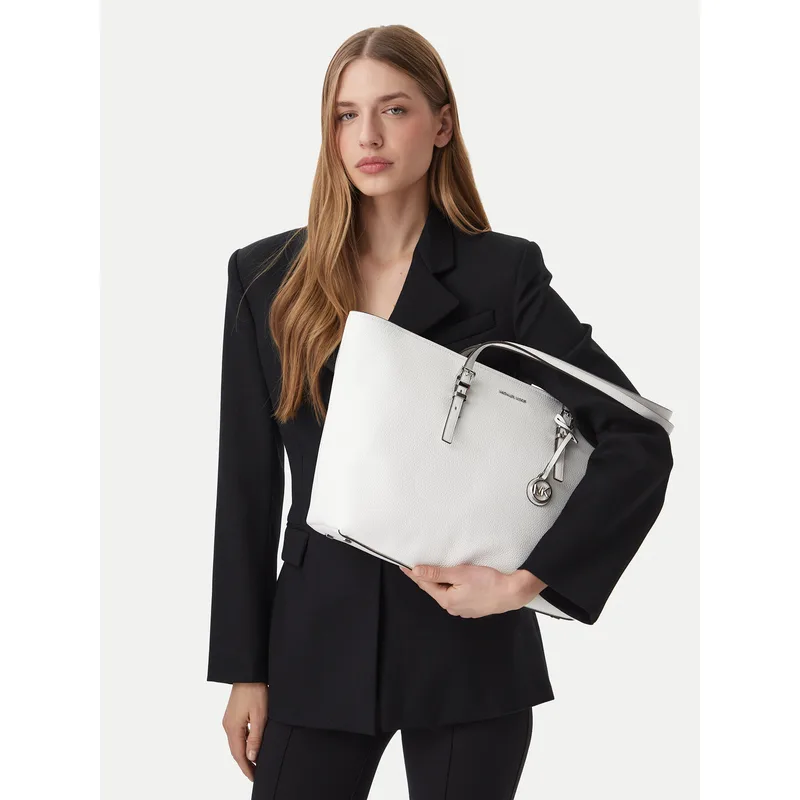 Τσάντα MICHAEL Michael Kors Quinn 30T5SQNT9L Λευκό