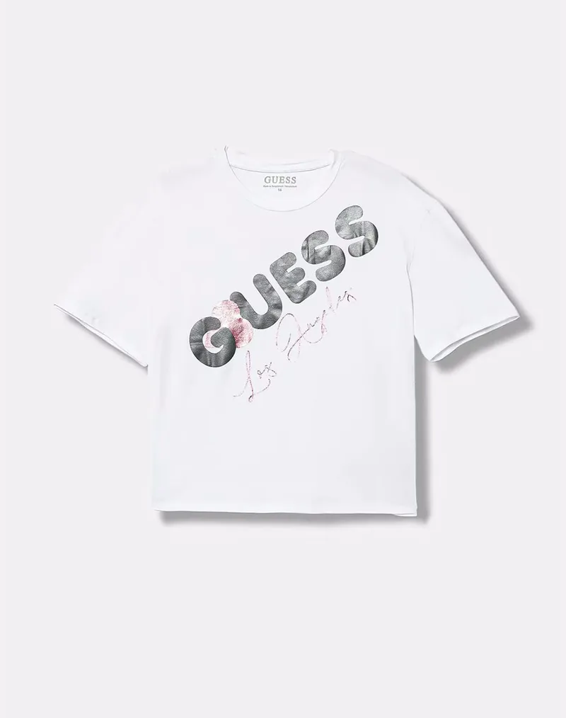 GUESS KIDS MIDI SS T-SHIRT ΜΠΛΟΥΖΑ ΠΑΙΔΙΚΟ GIRL J6RI00K6YW4-G011 White