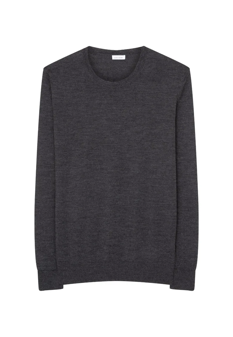 ΑΝΔΡΙΚΟ ΠΛΕΚΤΟ SEIDENSTICKER MERINO ROUND NECK PULL ΚΑΝΟΝΙΚΗ ΓΡΑΜΜΗ REGULAR FIT ΓΚΡΙ