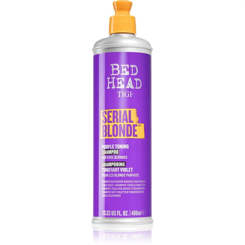 TIGI Serial Blonde Purple Toning Shampoo μωβ τονωτικό σαμπουάν για ξανθά και με ανταύγειες μαλλιά 400 ml