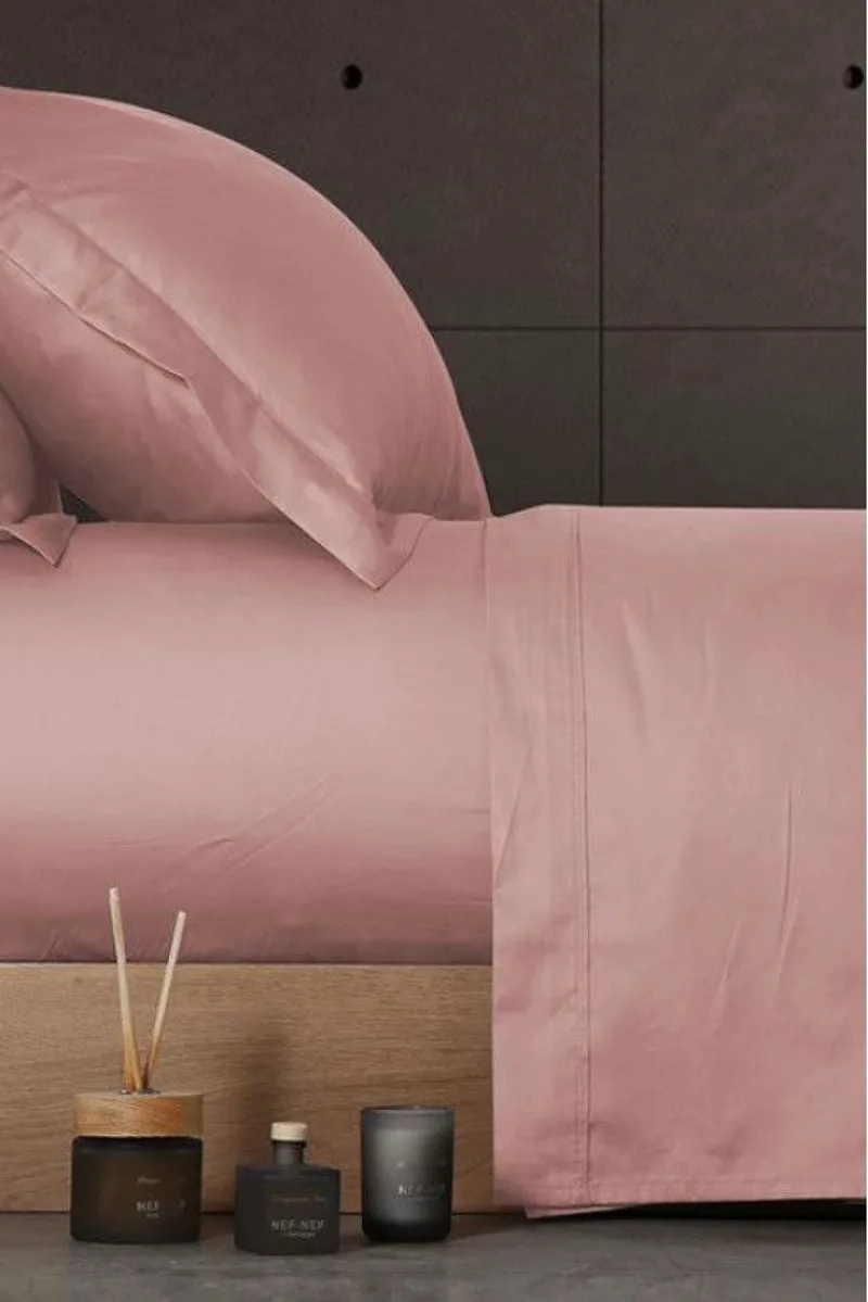Σεντόνι Βαμβακοσατέν King Size Elements Nef Nef 280x270x0cm Ρόζ