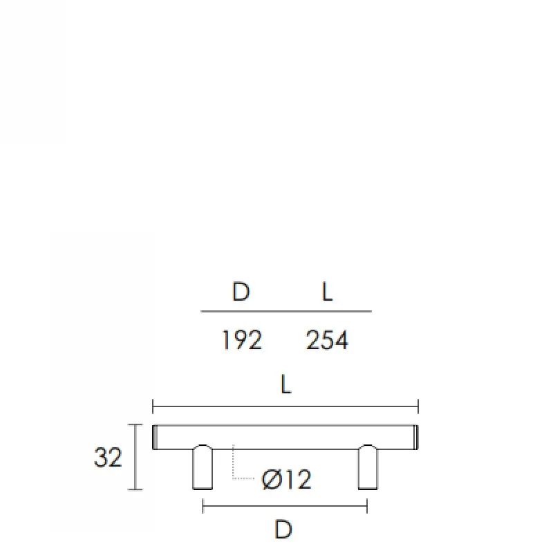 Λαβίτσα K192 Φ12 Ματ Νίκελ Conset Σειρά C579