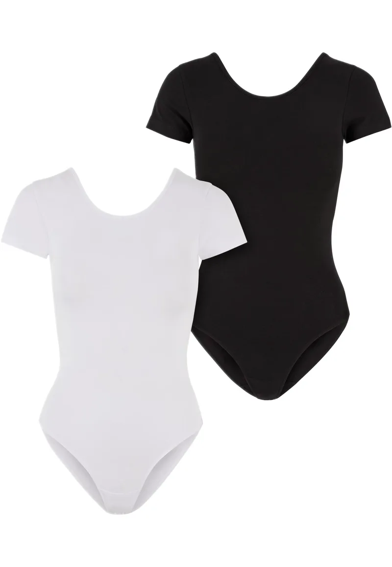 Ladies Organic Stretch Jersey Body 2-Pack Urban Classics TB6170A white+black