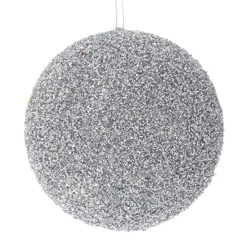 Χριστουγεννιάτικη Μπάλα Polyfoam Ασημί Glitter 10εκ. iliadis 83506 (Σετ 12 Τεμάχια) (Χρώμα: Ασημί ) - Iliadis - il_83506