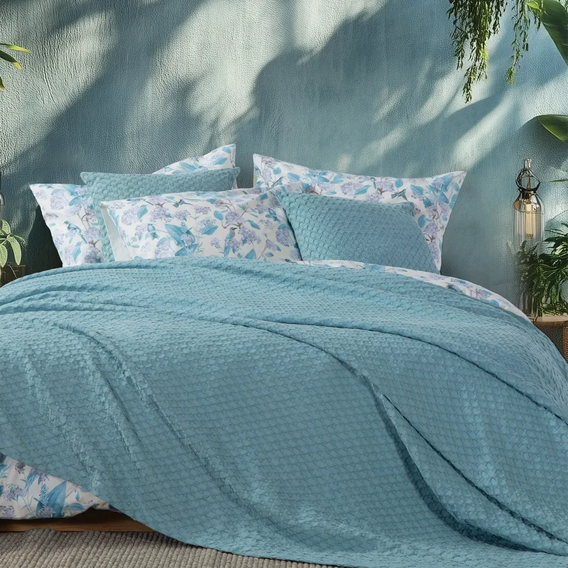 Κουβέρτα Πικέ Υπέρδιπλη (230x240) Nef-Nef Homeware Blue Elmer