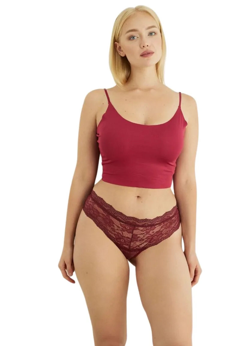 Γυναικείο εσώρουχο string δαντελένιο Norddiva DANIELA NRD151284-Μπορντώ