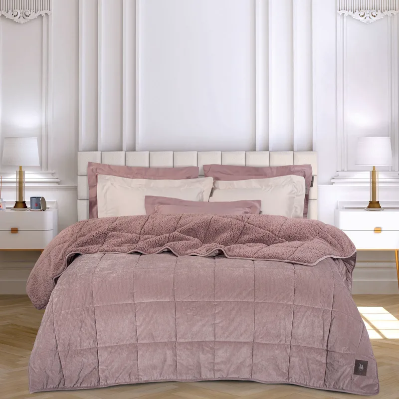 Κουβερτοπάπλωμα Υπέρδιπλο με Γούνα Sherpa Greenwich Polo Club 3479 Nude 220x240