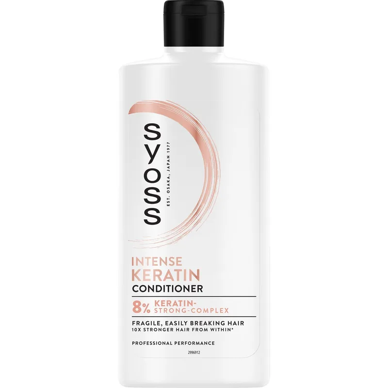 Syoss Intense Keratin Fragile, Easily Breaking Hair Conditioner Ενυδατική Μαλακτική Κρέμα με 8% Σύμπλεγμα Κερατίνης Εντατικής Περιποίησης για Δυνατά Μαλλιά από Μέσα προς τα Έξω 440ml