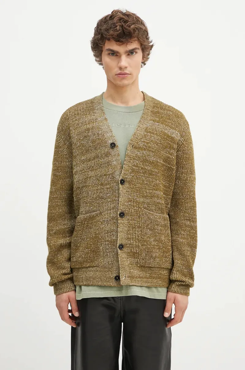 Μάλλινη ζακέτα Norse Projects Loki Wool Cotton Rib Cardigan