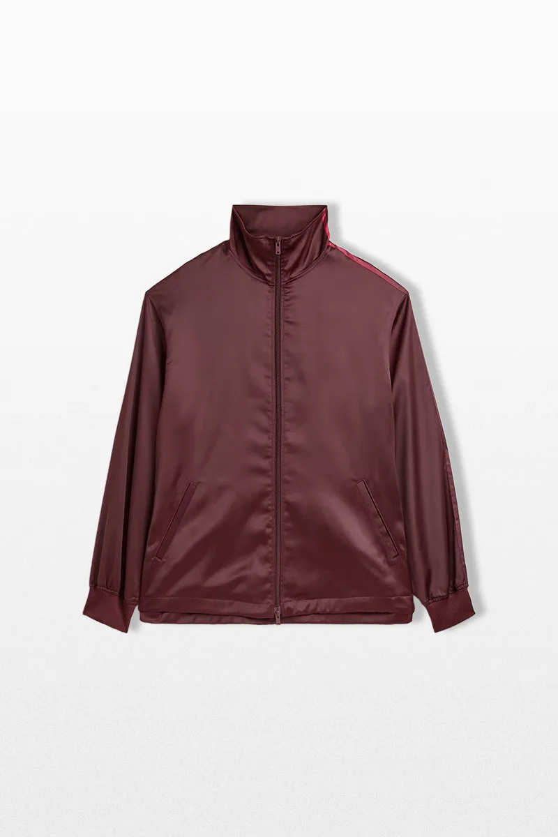 Y-3 Ανδρικό Μπορντό Satin Gradient 3-Stripes Cardigan