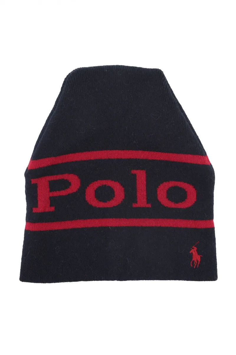 RALPH LAUREN ΣΚΟΥΦΟΣ ΠΛΕΚΤΟ LOGO ΜΠΛΕ-ΚΟΚΚΙΝΟ