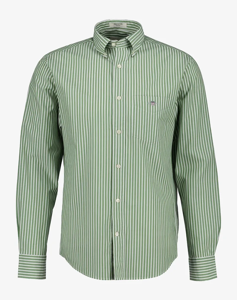 GANT ΠΟΥΚΑΜΙΣΟ ΜΜ REG POPLIN STRIPE SHIRT 3G3000130-354 Green