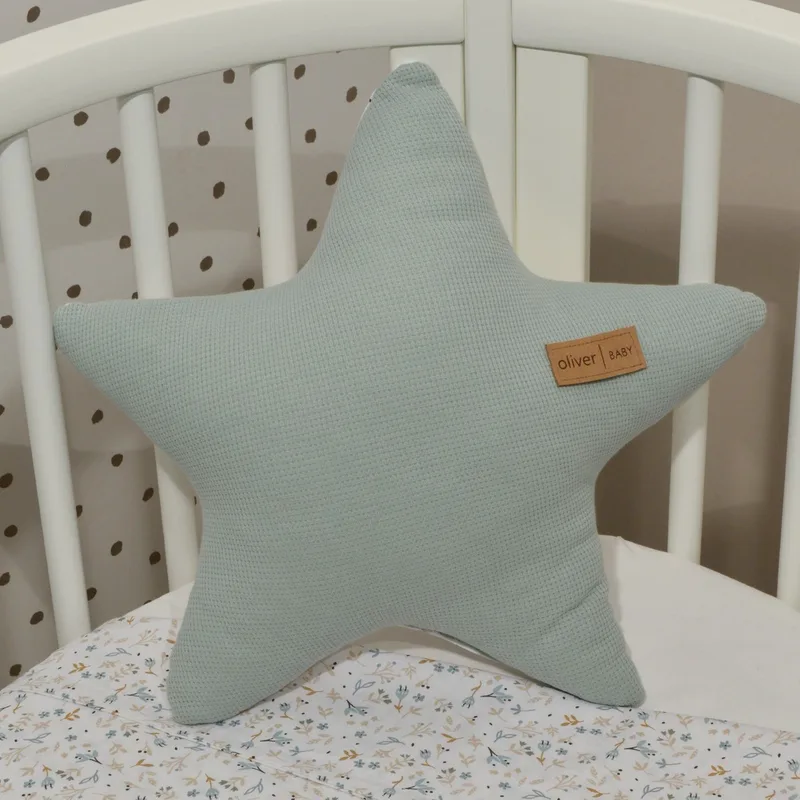 Βρεφικό Μαξιλάρι Διακόσμησης Διπλής Όψης Baby Oliver des. 403 Αστέρι Μέντα 37x37