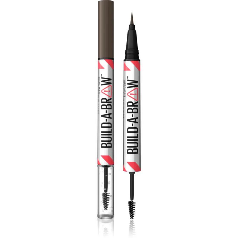 MAYBELLINE NEW YORK Build-A-Brow μολύβι ματιών διπλής όψης για φιξάρισμα και σχήμα απόχρωση 262 Black Brown 1 τμχ