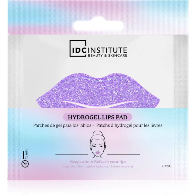 IDC Institute Glitter Lip Purple μάσκα υδρογέλης για τα χείλη 1 τμχ