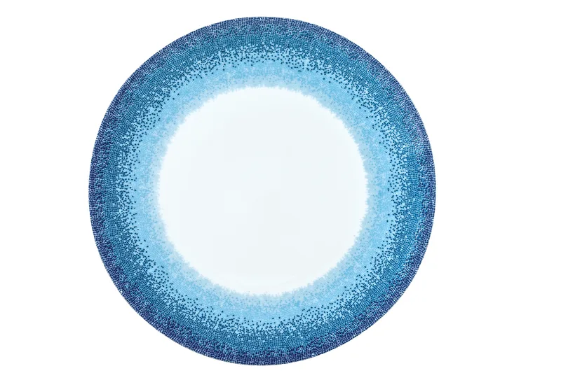 Ionia Πιατέλα Πορσελάνης Στρογγυλή Apeiron Blue 30cm
