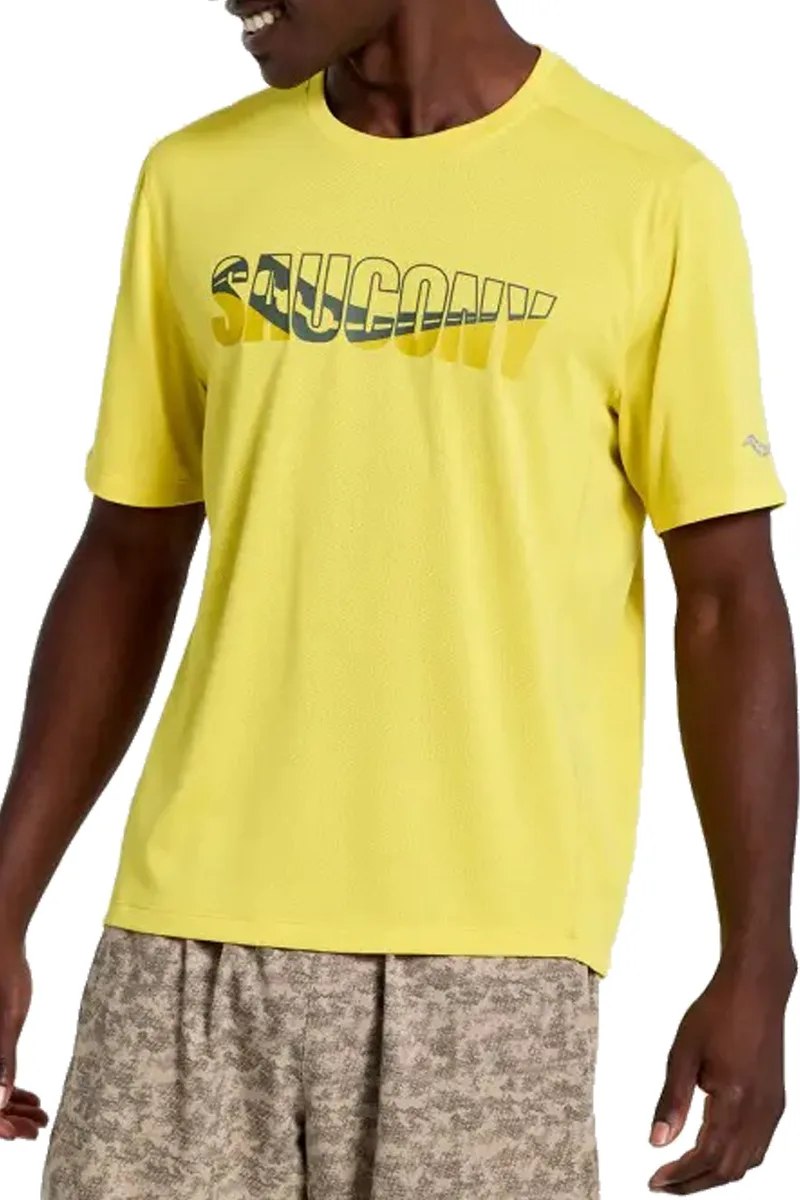 Μπλούζα Κοντομάνικη Saucony Stopwatch Graphic SAM800280-SLHS3 Ανδρικό