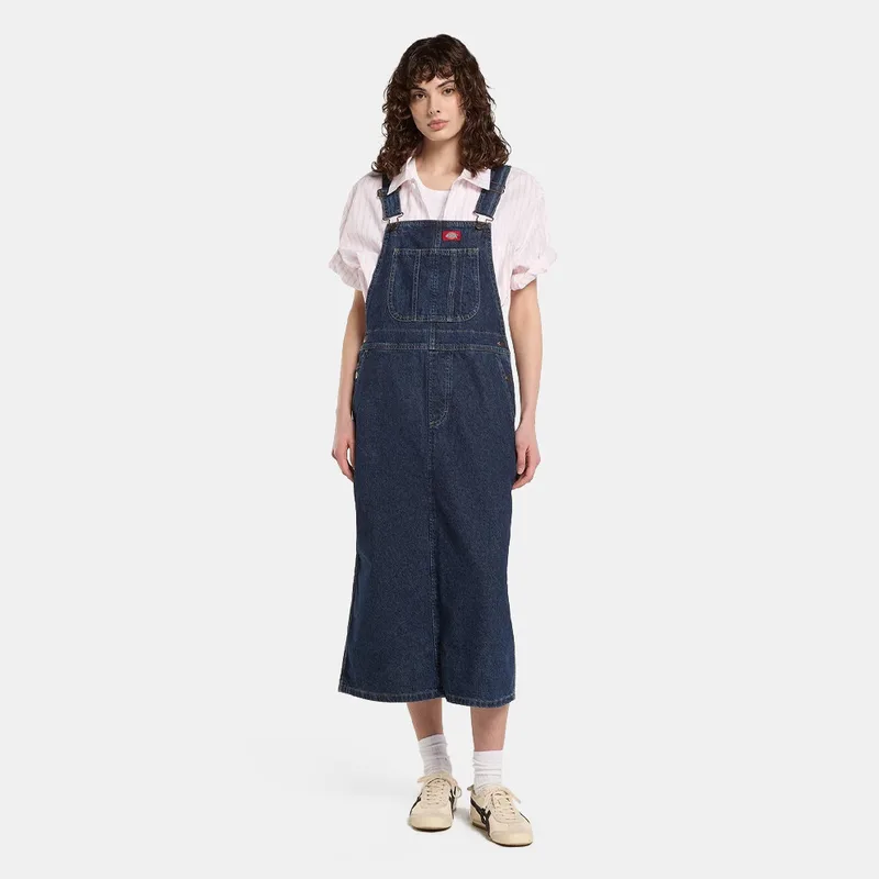 Dickies W Denim Bib Dress W Dark Indigo (9000260387_8353)