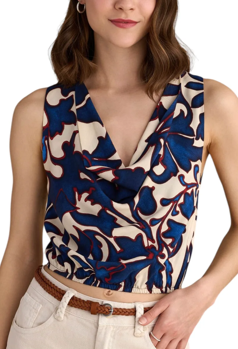 Top Attrattivo Αμάνικο Εμπριμέ 9921239-MULTICOLOR Γυναικείο