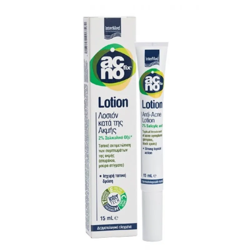 Acnofix Anti Acne Lotion Λοσιόν Τοπικής Αντιμετώπισης των Συμπτωμάτων της Ακμής (Σπυράκια, Μαύρα Στίγματα) 15ml