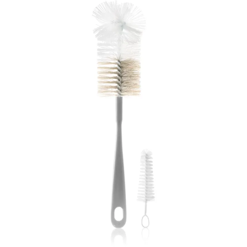 BabyOno Bottle Brush Bottle Brush βούρτσα για καθαρισμό μπιμπερό και θηλών Grey 2 τμχ