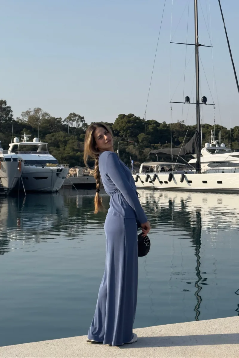 Enzzo Παντελόνι Livia - Μπλε Ίντιγκο