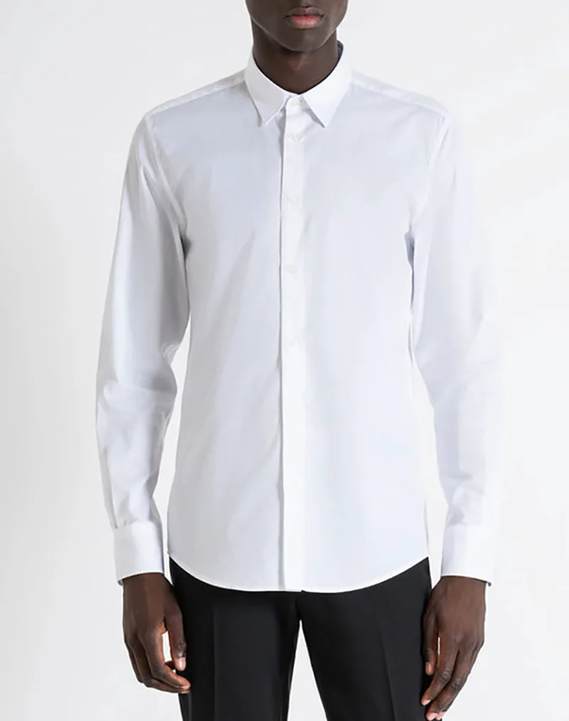 ANTONY MORATO MMSL00628FA440052 MIN OF 6 SHIRT NAPOLI SLIM FIT IN SOFT TOUCH JACQUARD COTTON ΠΟΥΚΑΜΙΣΟ ΑΝΔΡΙΚΟ SL00628FA440052-1000 White