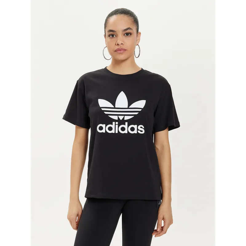 adidas T-Shirt Trefoil IR9533 Μαύρο Regular Fit