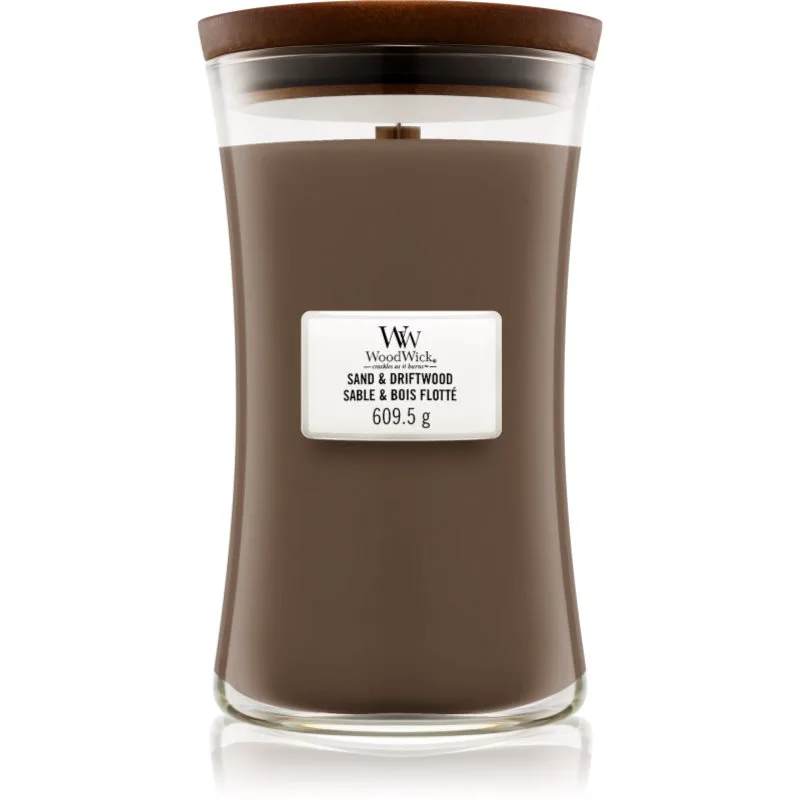 Woodwick Sand & Driftwood αρωματικό κερί με ξύλινο φιτίλι 609.5 γρ