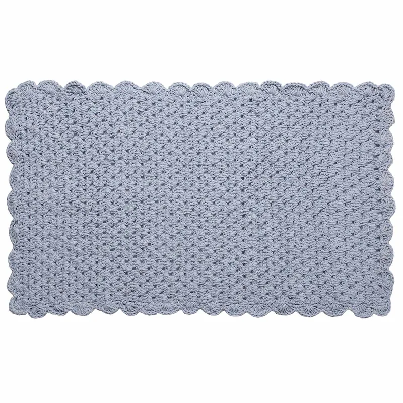 Πατάκι Μπάνιου (60x100) Silk Fashion Πλεκτό Σιέλ