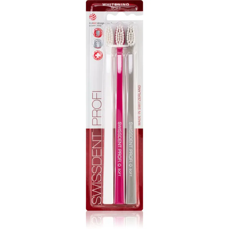Swissdent Profi Whitening οδοντόβουρτσες μαλακές 3 τμχ
