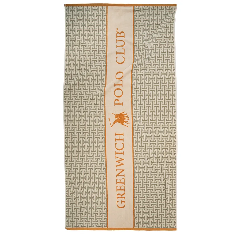Greenwich polo club πετσετα θαλασσησ 90χ180 essential 5228 orange, taupe