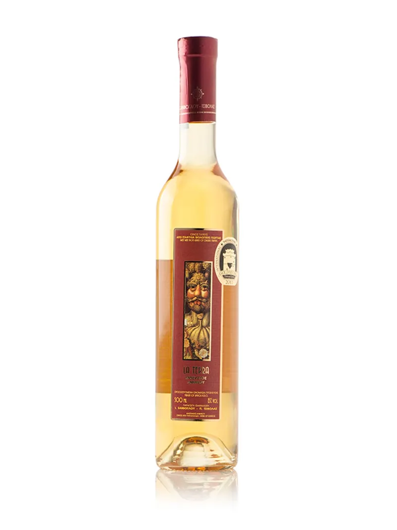 «La Terra» Ο.Π.Ε. Λήμνος "Limnos Organic Wines" βιολογικός λευκός φυσικός γλυκύς οίνος 500ml>