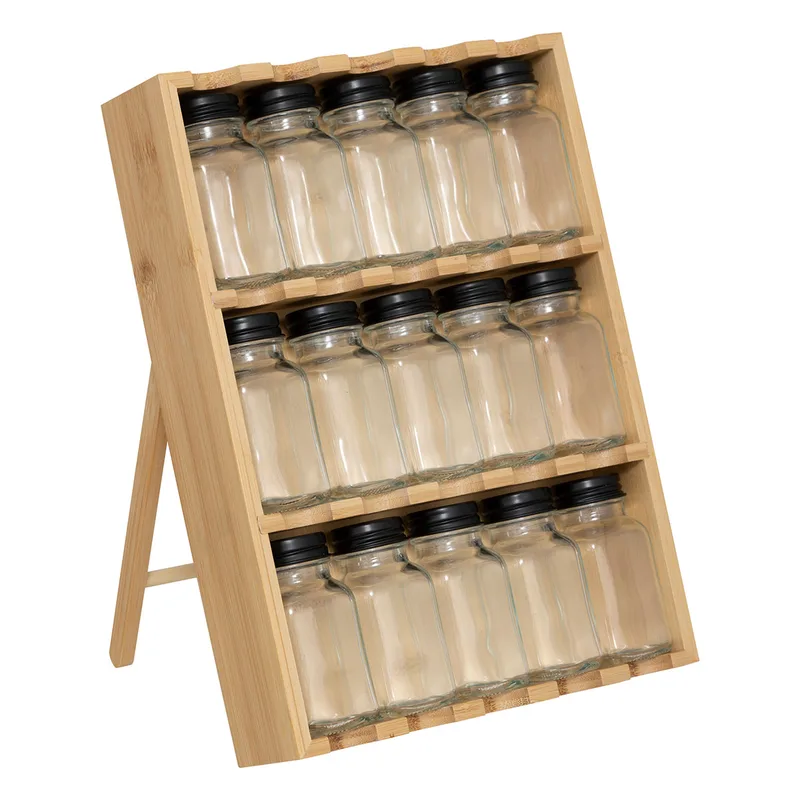 Βαζάκια Μπαχαρικών Σε Βάση (Σετ 15τμχ) F-V Drawer 203087