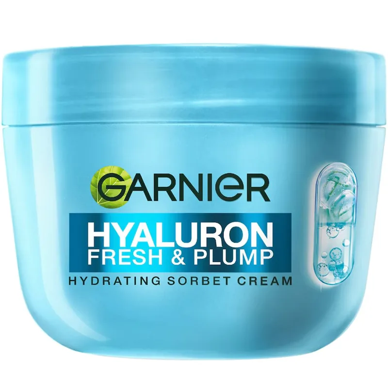 Garnier Skinactive Hyaluron Fresh & Plump Hydarting Sorbet Cream Ενυδατική Κρέμα Προσώπου με 4% Υαλουρονικό Οξύ & Νιασιναμίδη με Υφή Σορμπέ για Εντατική Θρέψη 85ml