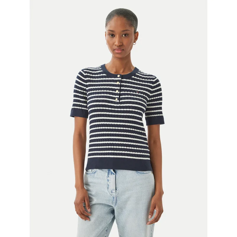 Tommy Hilfiger Polo WW0WW49613 Σκούρο μπλε Slim Fit