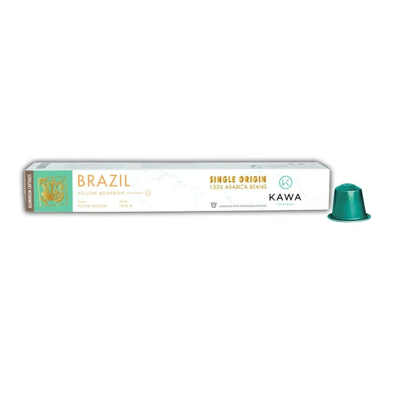 Kawacom - Brazil Yellow Bourbon κάψουλες αλουμινίου συμβατές με Nespresso 10 τμχ