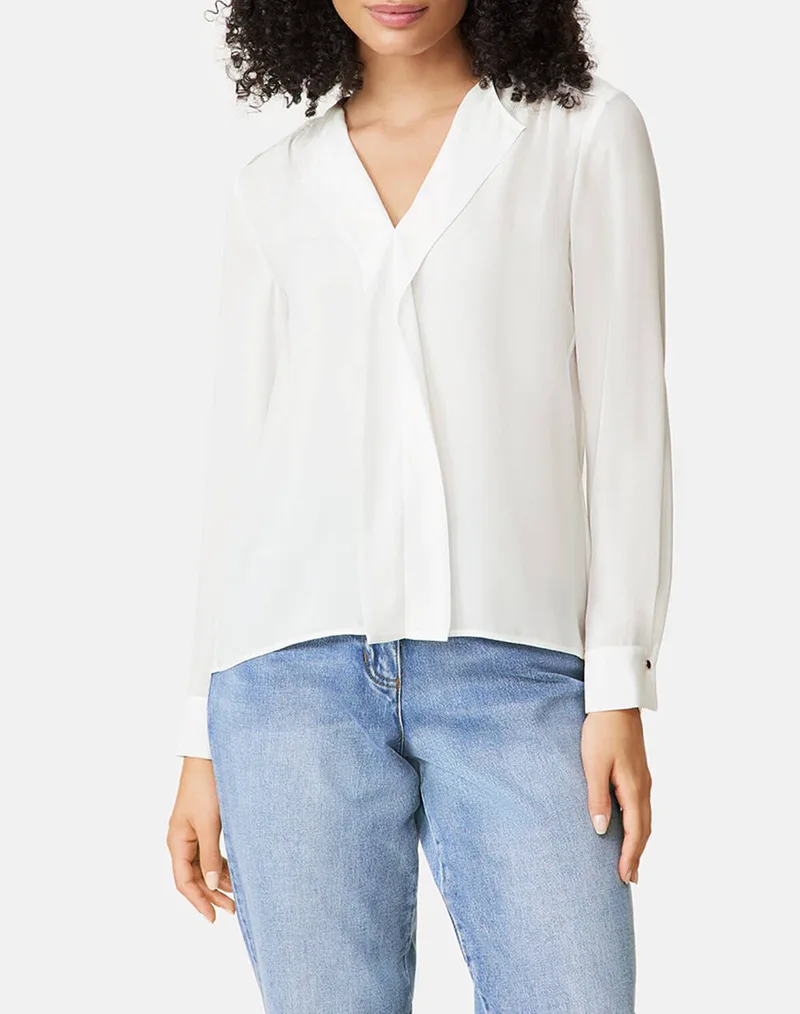 GERRY WEBER BLOUSE 1/1 SLEEVE 460052-31445-99700 OffWhite