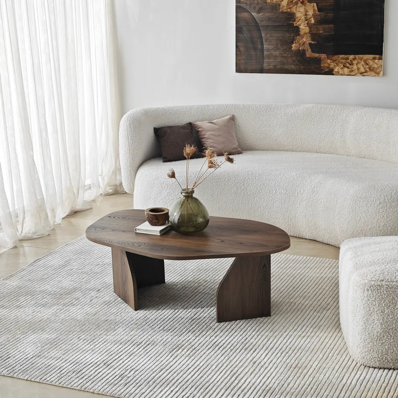 Τραπεζάκι Σαλονιού Rock - Walnut 552Nos2569 100x35x60 cm