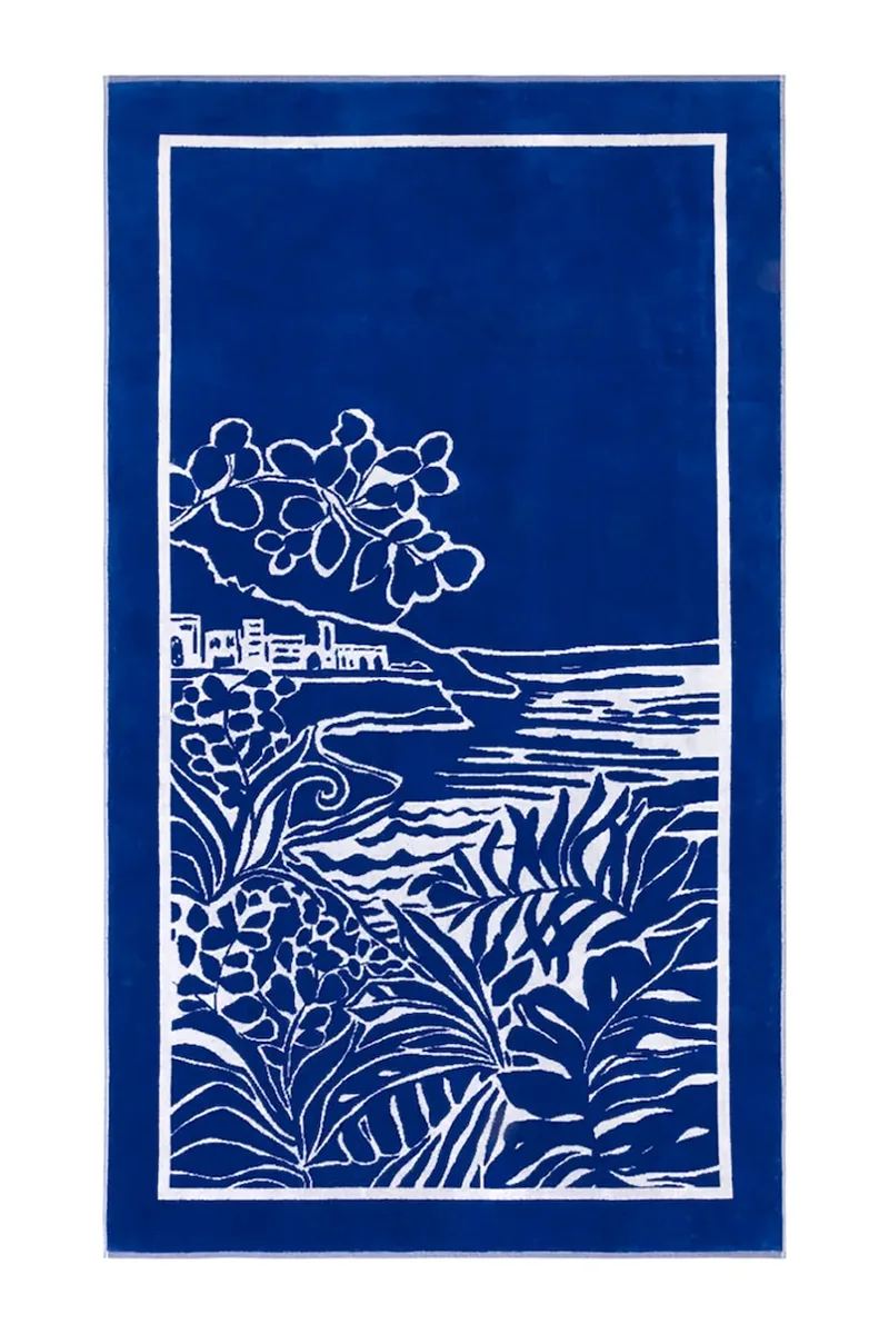 Olivier Desforges Πετσέτα παραλίας υφασμάτινη RIVIERA Navire 90 x 160 cm